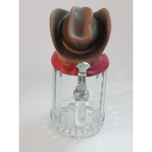 Vintage ALWE Cowboy Beer Stein W. Germany Heavy Glass Mug (shelf) - Picture 5 of 7